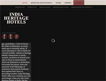 Tablet Screenshot of india-heritage-hotels.com